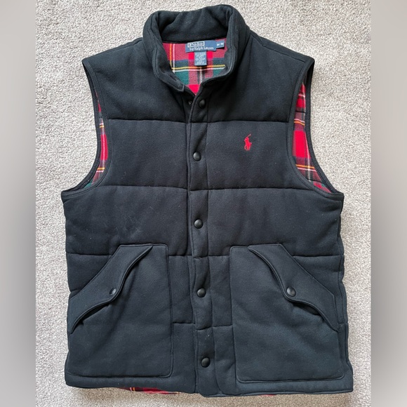 Vintage Polo Ralph Lauren Quilted Snap Button Vest Size Medium - Picture 2 of 11